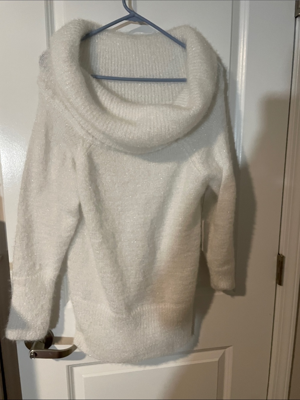 Nine West Cream Cozy Cowl Neck Sweater